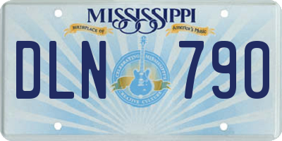MS license plate DLN790