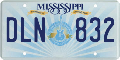 MS license plate DLN832