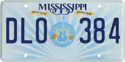 MS license plate DLO384