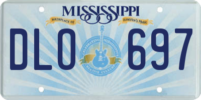 MS license plate DLO697