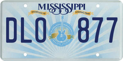MS license plate DLO877