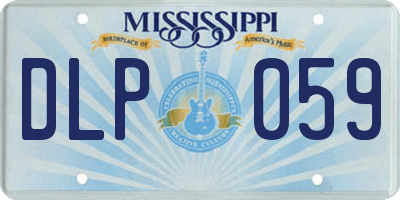 MS license plate DLP059