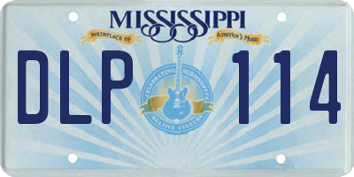 MS license plate DLP114