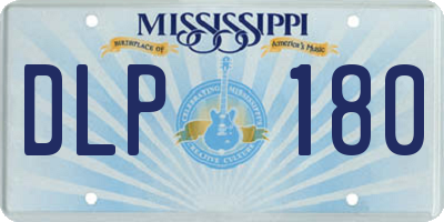 MS license plate DLP180