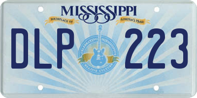 MS license plate DLP223