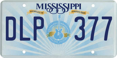MS license plate DLP377