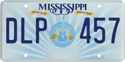 MS license plate DLP457