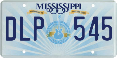 MS license plate DLP545