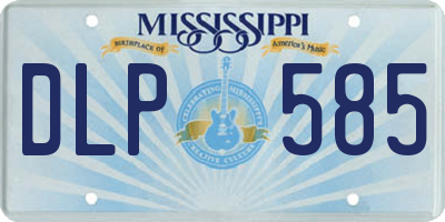 MS license plate DLP585