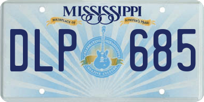 MS license plate DLP685