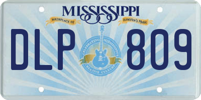 MS license plate DLP809