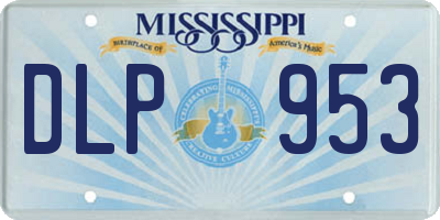 MS license plate DLP953