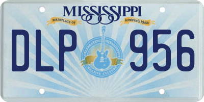 MS license plate DLP956