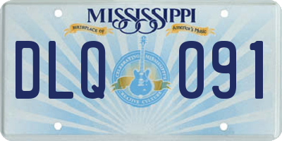 MS license plate DLQ091