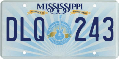 MS license plate DLQ243