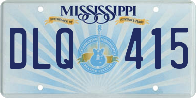 MS license plate DLQ415