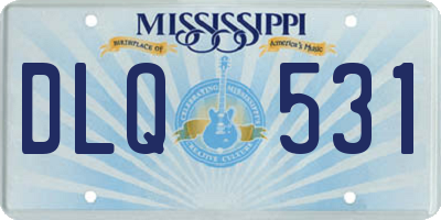 MS license plate DLQ531