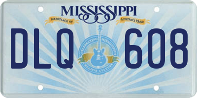 MS license plate DLQ608
