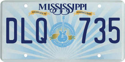MS license plate DLQ735