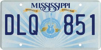 MS license plate DLQ851