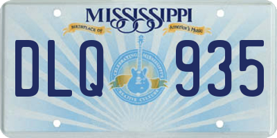 MS license plate DLQ935