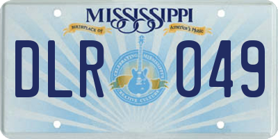 MS license plate DLR049