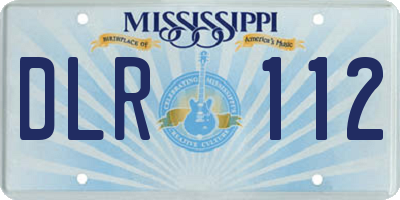 MS license plate DLR112