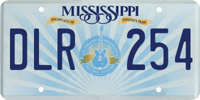 MS license plate DLR254