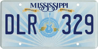 MS license plate DLR329