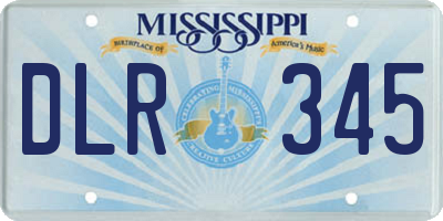 MS license plate DLR345