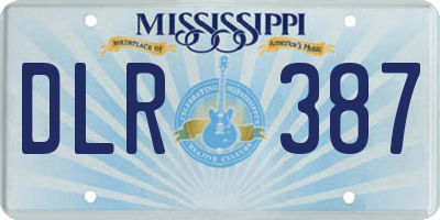 MS license plate DLR387