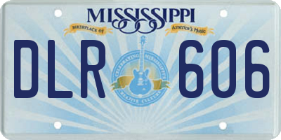 MS license plate DLR606