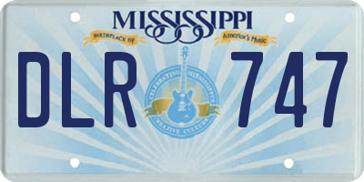 MS license plate DLR747