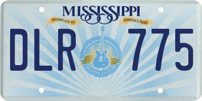 MS license plate DLR775