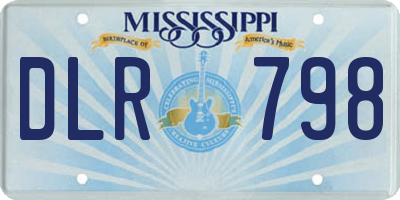 MS license plate DLR798