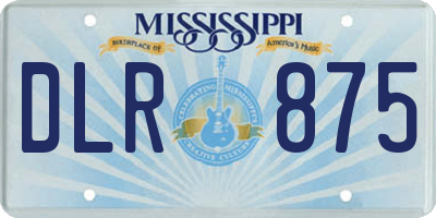 MS license plate DLR875