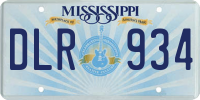 MS license plate DLR934
