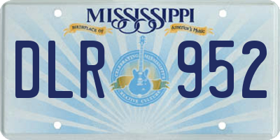 MS license plate DLR952