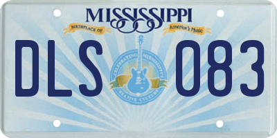 MS license plate DLS083
