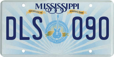 MS license plate DLS090