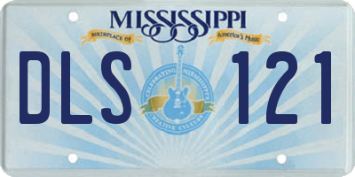 MS license plate DLS121