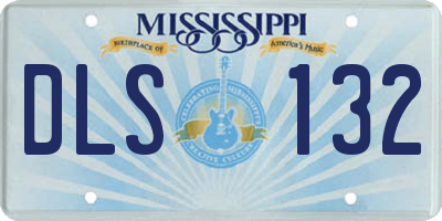 MS license plate DLS132