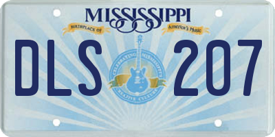 MS license plate DLS207
