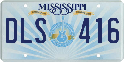 MS license plate DLS416