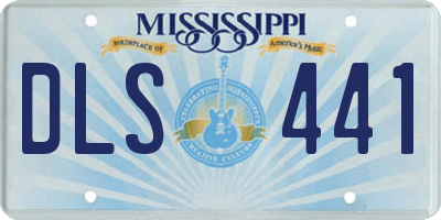 MS license plate DLS441