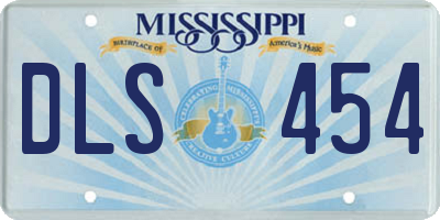 MS license plate DLS454