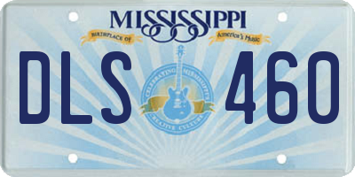MS license plate DLS460