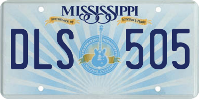 MS license plate DLS505