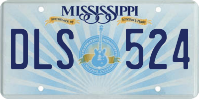 MS license plate DLS524