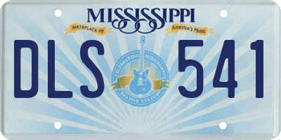 MS license plate DLS541